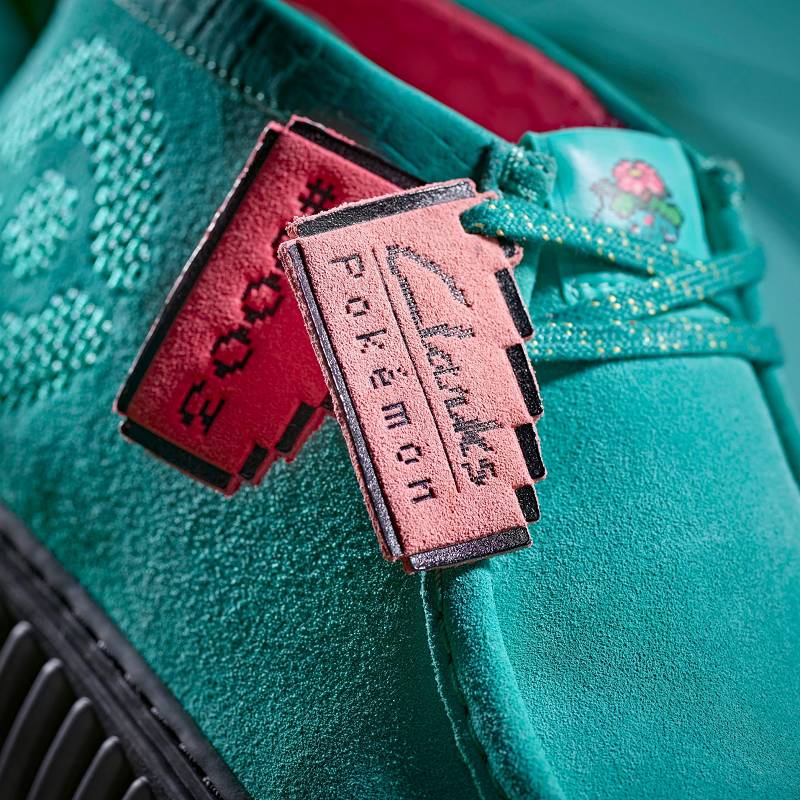 Turquoise Suede Clarks Torhill Explore X Pokémon | CLKS-85529