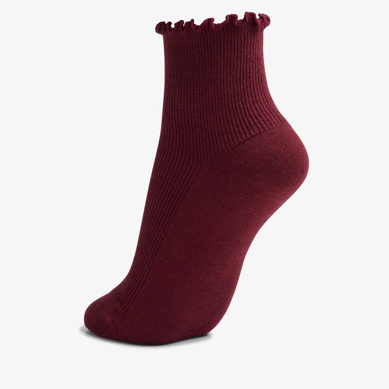 Wine Clarks Rosewelt Crew Sock | CLKS-84664