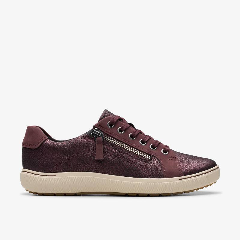 Wine Interest Leather Clarks Nalle Lace | CLKS-85139