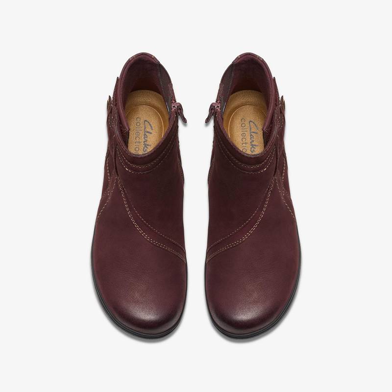 Wine Nubuck Clarks Carleigh Style | CLKS-85542